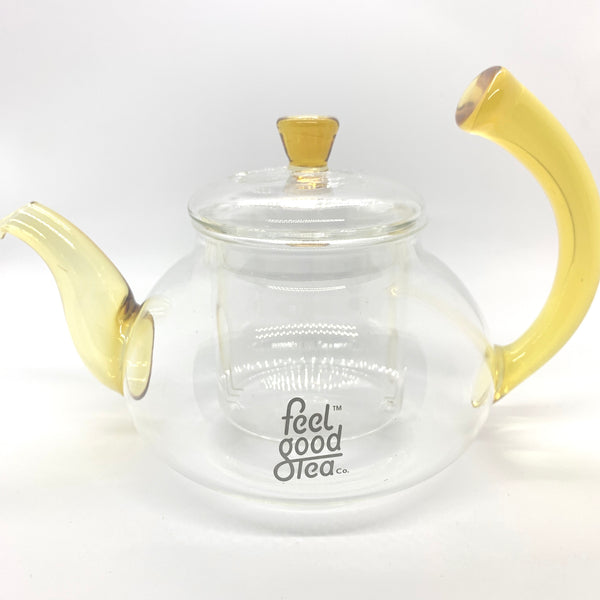 Blooming Glass Teapot Infuser (Yellow)